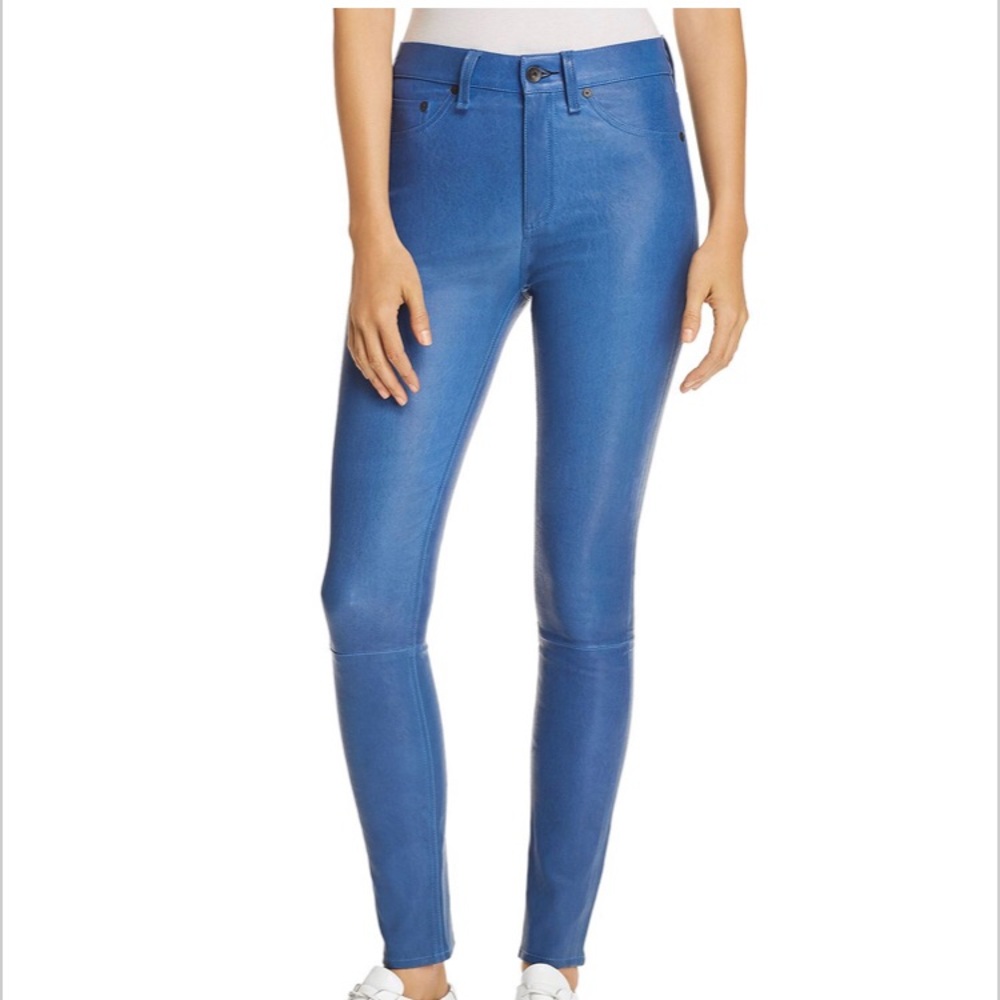 Rag Bone stretch leather leggings pants jean $995